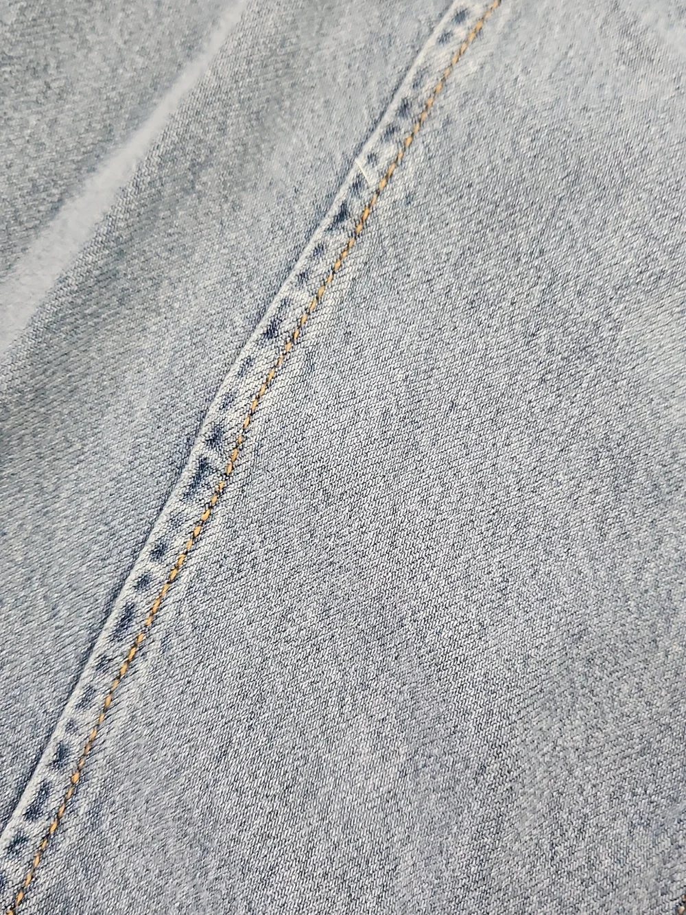 Light Wash Denim Cargo Jeans Slitted Bottom - Picture 4 of 6
